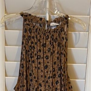 Ava & Viv Brown Leopard Print Maxi Dress
